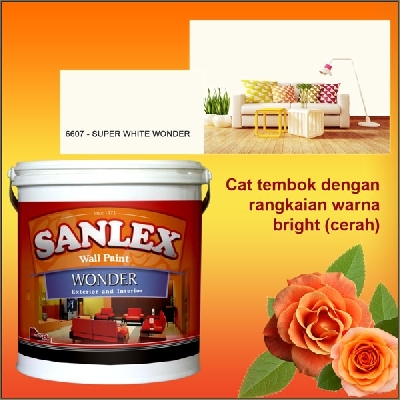 Toko Besi & Bangunan Tanjungsari Sumedang Sanlex cat tembok berbagai warna